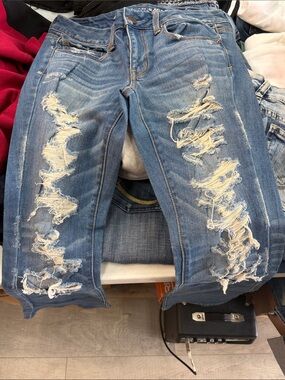 American Eagle Outfitters Blue Stretch Denim Jeans